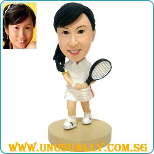 Custom 3D Sexy Female Tennis Figurine